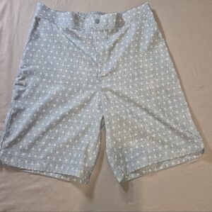 Lands' End Men XXL Light Blue Anchor Print Shorts